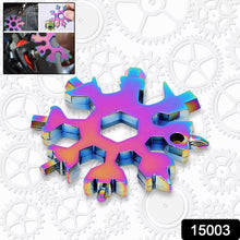 Durable & Portable 18-in-1 Snowflake Multi-Tool – Bottle Opener, Screwdriver & Wrench Kit