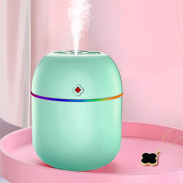 Portable Mini USB Humidifier with Light, Cool Mist & Essential Oil Diffuser (250ML)