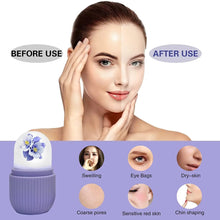 Beauty Ice Roller for Face & Eye Massage (Reusable, Purple)